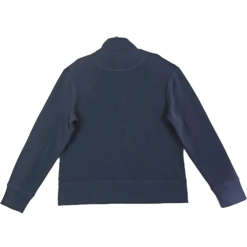 Banana Republic ~Men's Size L~ Blue Cotton Blend 1/4 Zip Pullover NWT.